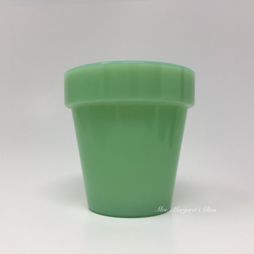 Mosser Glass Jadeite Large Flower Pot