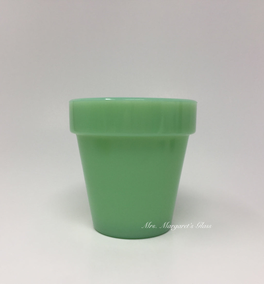Mosser Glass Jadeite Large Flower Pot