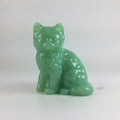 Mosser Glass Jadeite Green Kitten Cat Figure