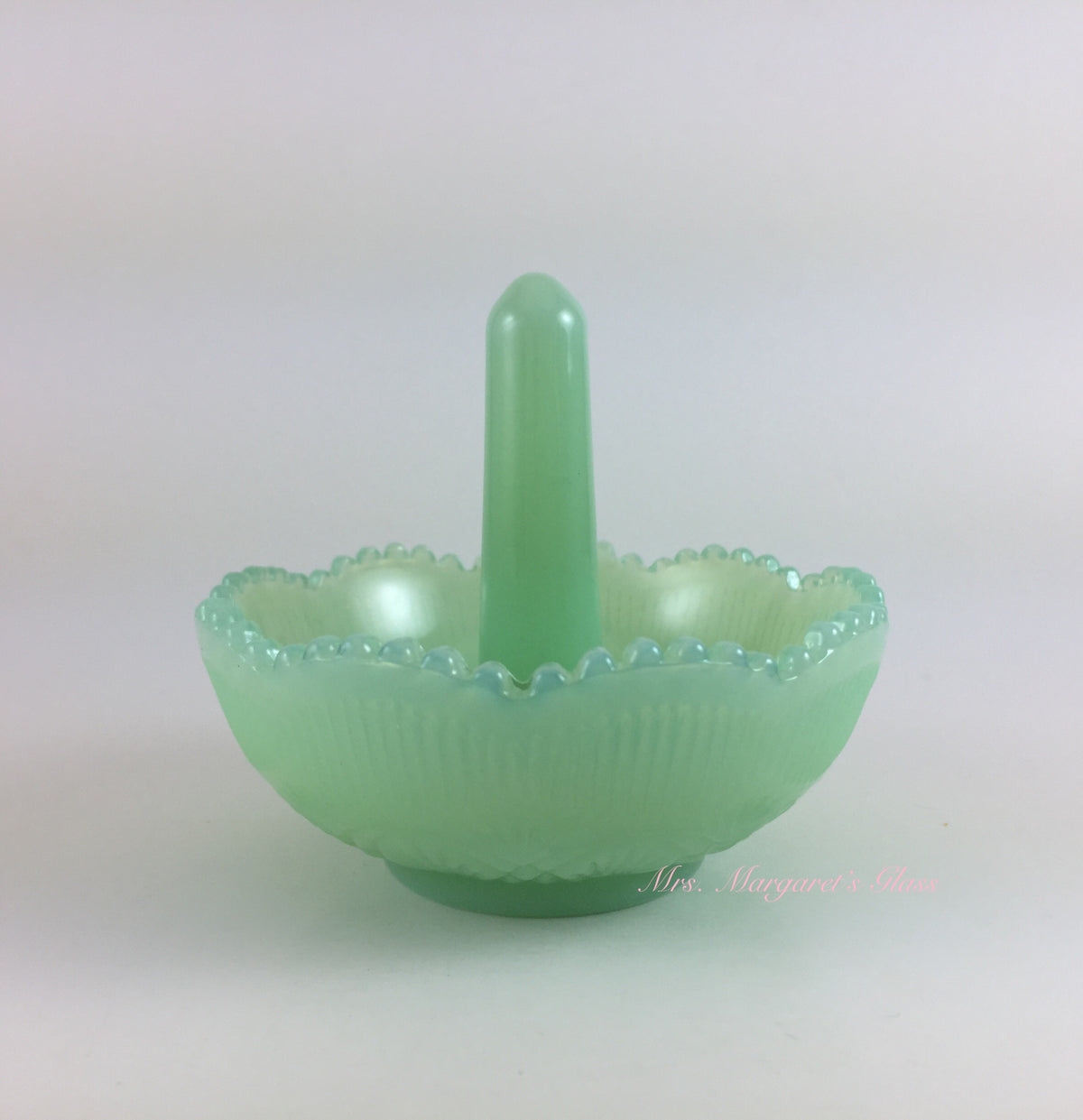 Mosser Glass Jadeite Ring/ Trinket Holder