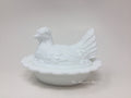 Mosser Glass Milk White Hen on Nest