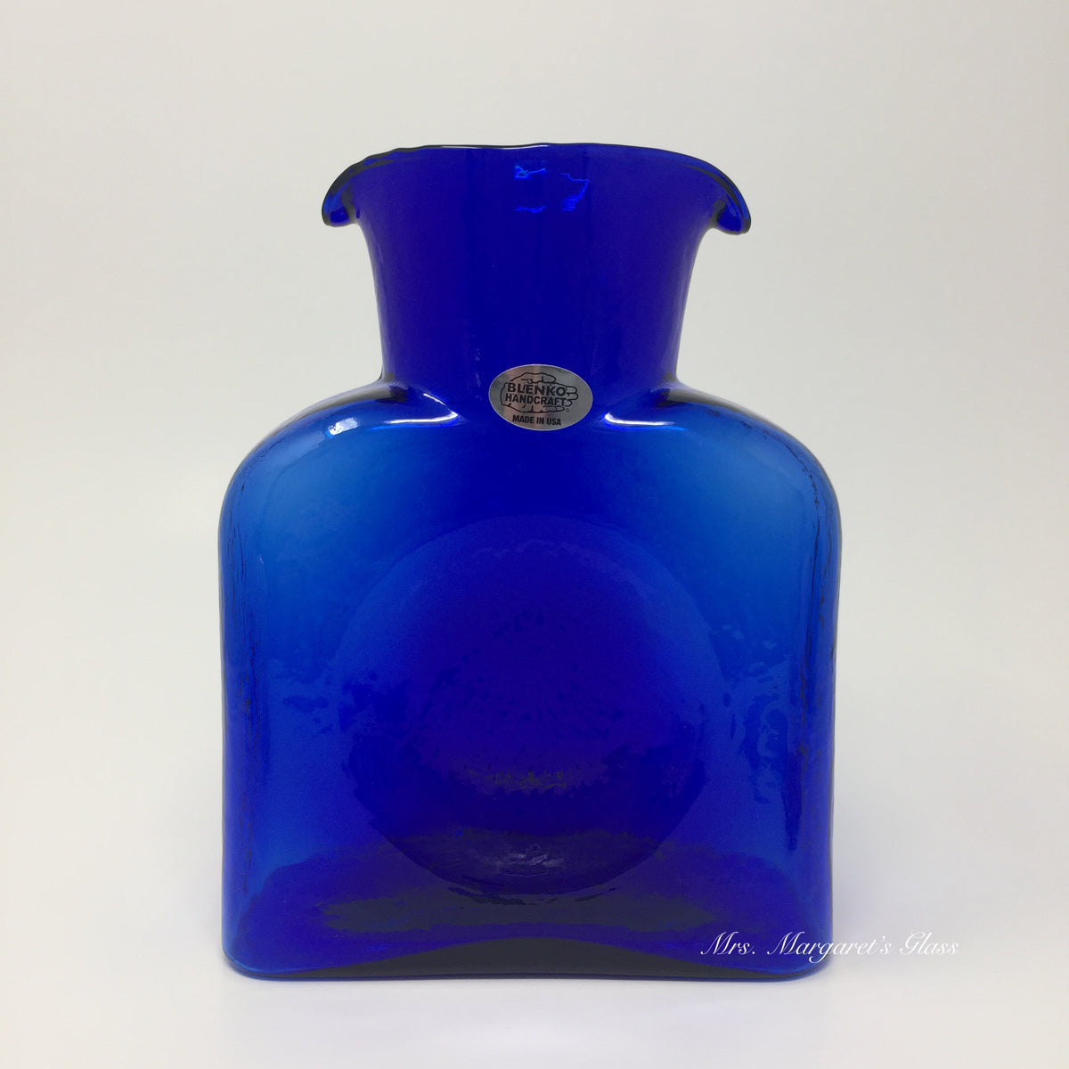 Blenko Glass Cobalt Blue 384 Water Bottle
