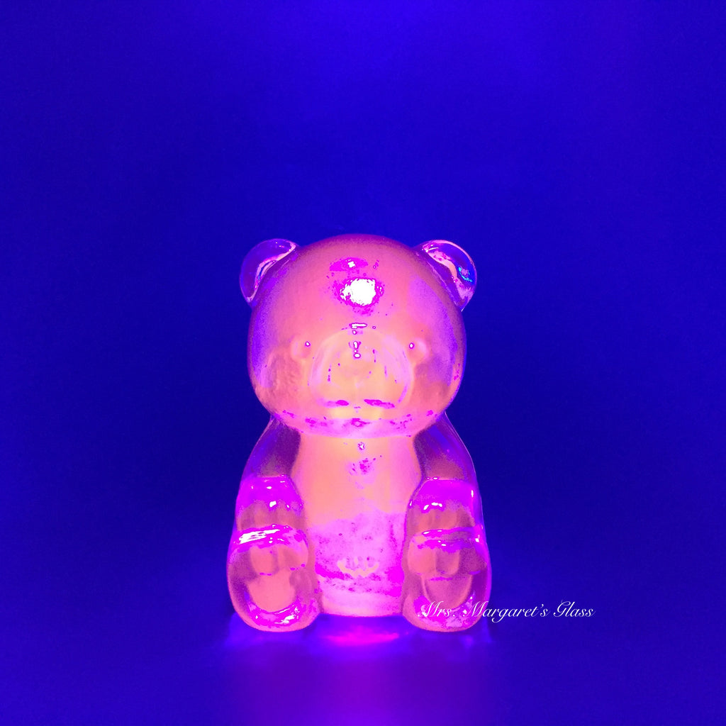 Wilkerson Glass Stardust Blue Gummy Bear Pink UV Glow