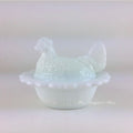 Mosser Glass Mini Milk White Hen On Nest
