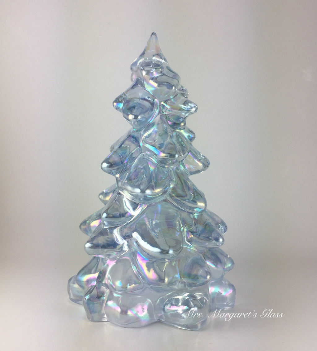 Mosser Glass Winter Glow Carnival Iridescent Christmas Tree