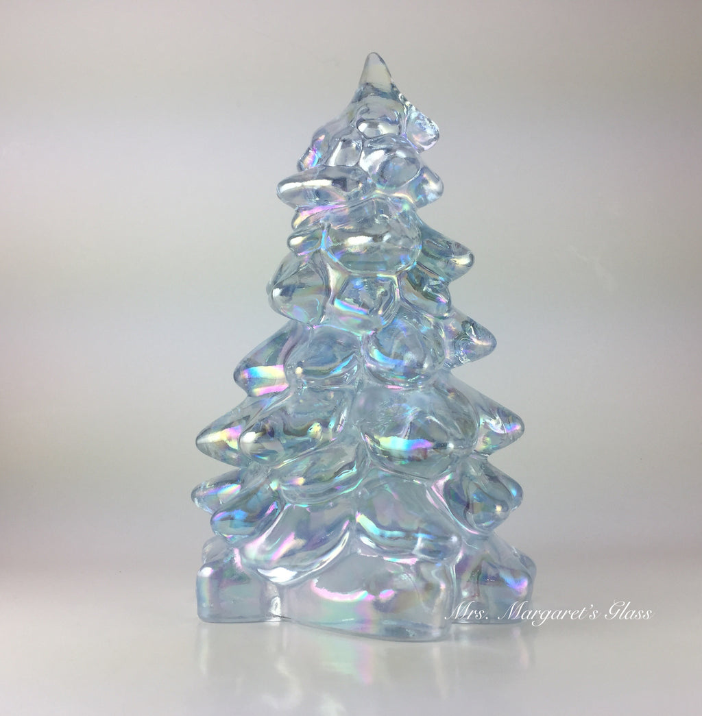 Mosser Glass Winter Glow Carnival Iridescent Christmas Tree