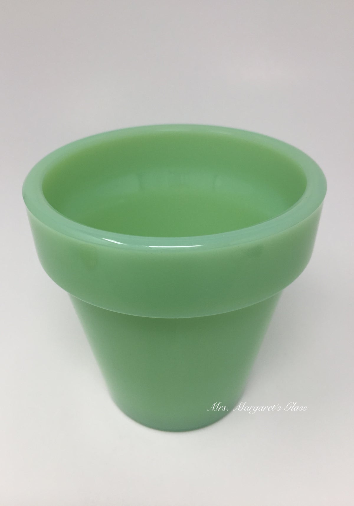 Mosser Glass Jadeite Large Flower Pot