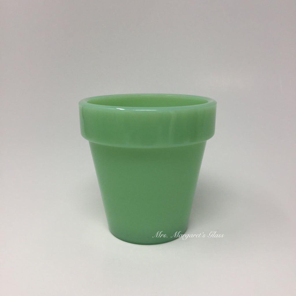 Mosser Glass Jadeite Large Flower Pot