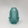 Wilkerson Glass Teal Blue UV Pink Glow Hobnail Fairy Lamp Lite/ Candle Votive Holder